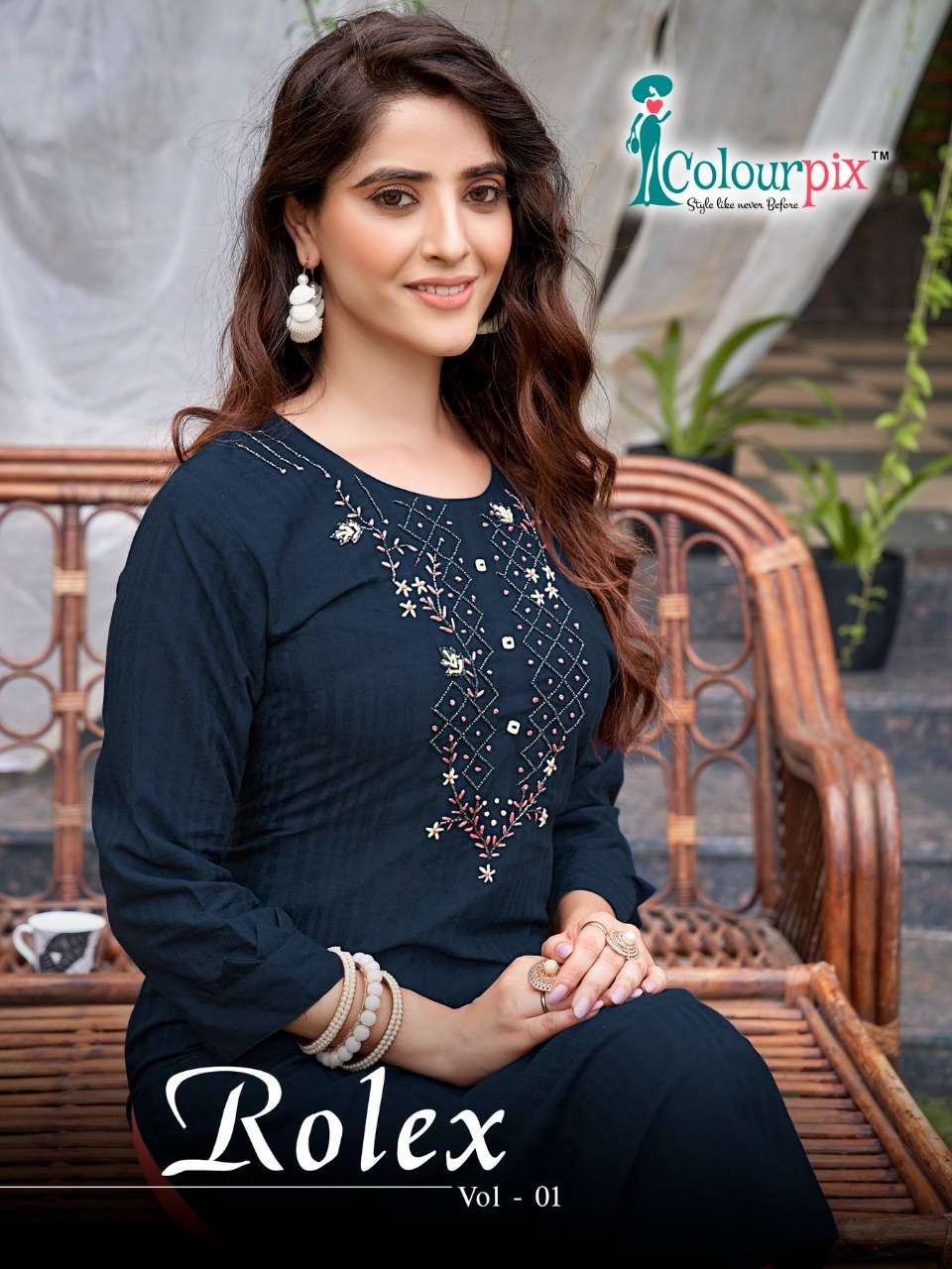 Rolex Vol-1 By Colourpix 1001 To 1006 Series Designer Stylish Fancy Colorful Beautiful Party Wear & Ethnic Wear Collection Viscose Rayon Print Kurtis At Wholesale Price
