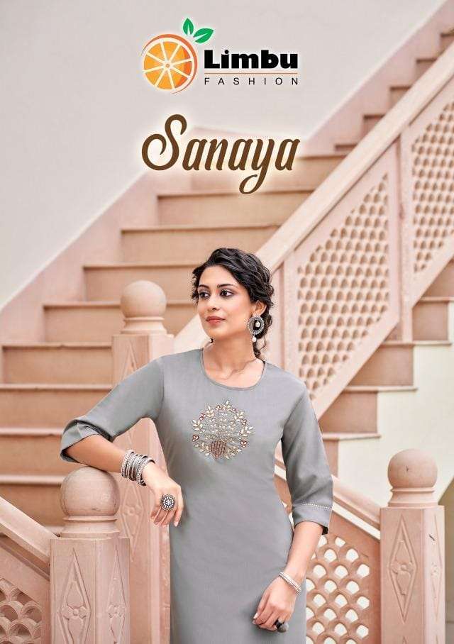 SANAYA BY LIMBU FASHION 1001 TO 1007 SERIES BEAUTIFUL STYLISH FANCY COLORFUL CASUAL WEAR & ETHNIC WEAR FANCY KURTIS WITH BOTTOM AT WHOLESALE PRICE