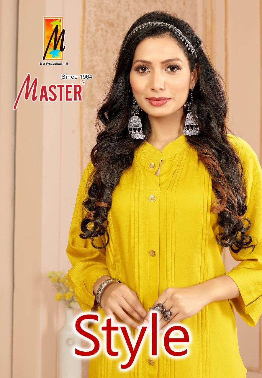STYLE BY MASTER 001 TO 010 SERIES BEAUTIFUL STYLISH FANCY COLORFUL CASUAL WEAR & ETHNIC WEAR RAYON KURTIS AT WHOLESALE PRICE