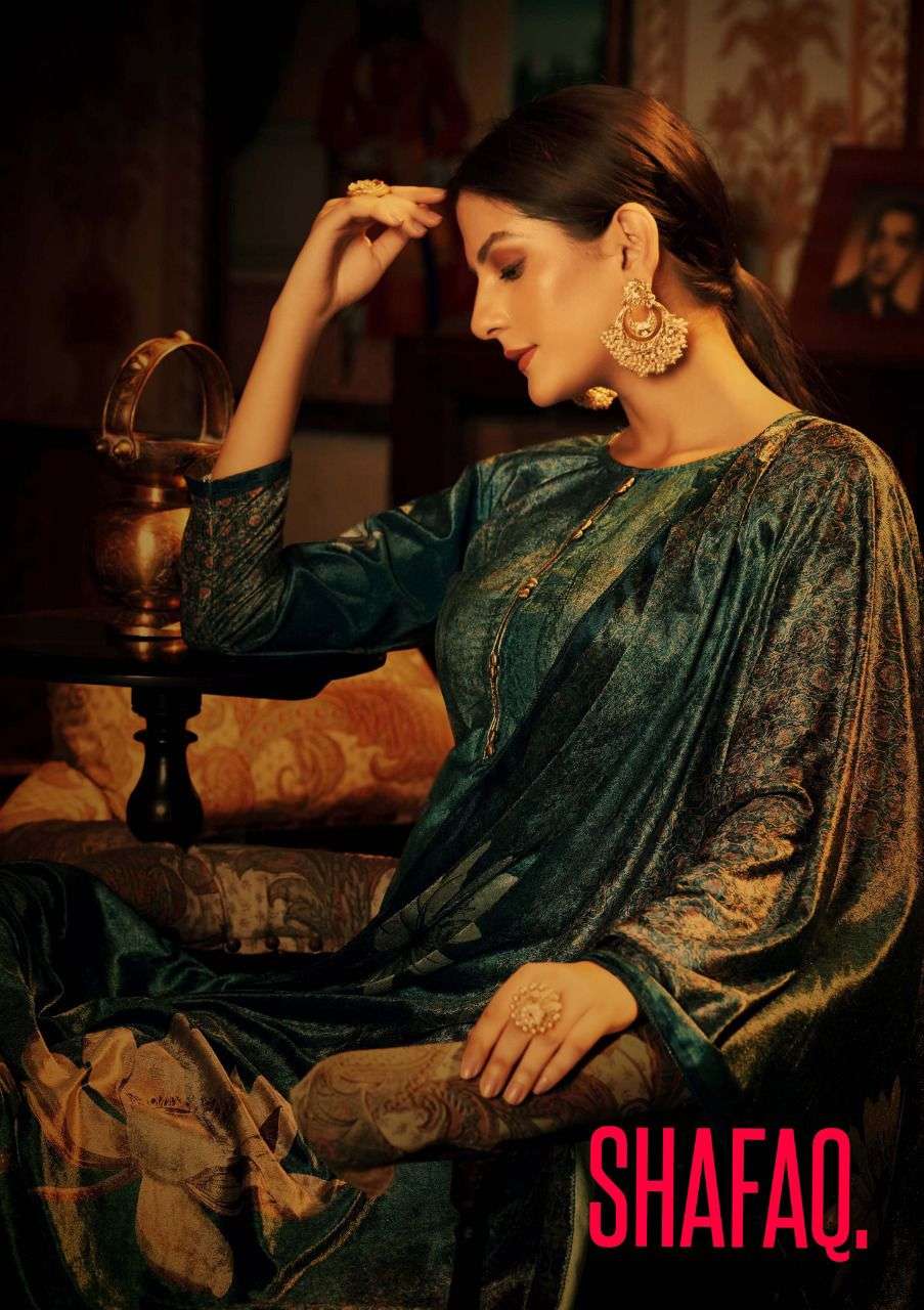 SHAFAQ BY SARGAM PRINTS 322-001 TO 322-006 SERIES BEAUTIFUL STYLISH SUITS FANCY COLORFUL CASUAL WEAR & ETHNIC WEAR & READY TO WEAR PREMIUM VELVET DIGITAL PRINT WITH WORK DRESSES AT WHOLESALE PRICE