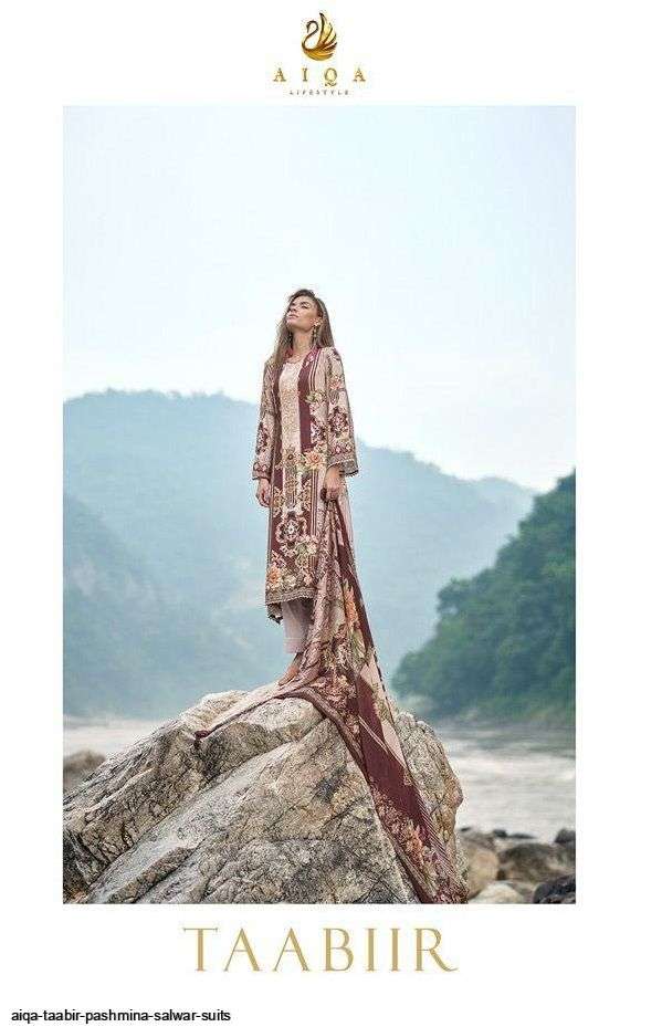 TAABIR BY AIQA 319 TO 326 SERIES BEAUTIFUL SUMMER COLLECTION PAKISATNI SUITS STYLISH FANCY COLORFUL CASUAL WEAR & ETHNIC WEAR PURE PASHMINA DIGITAL PRINT DRESSES AT WHOLESALE PRICE