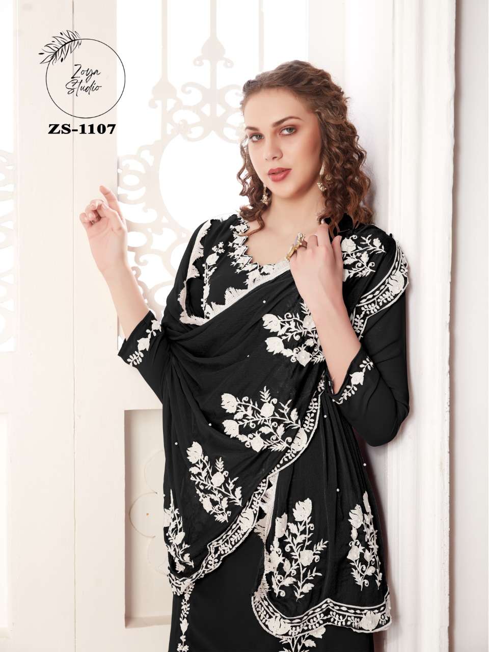 ZOYA HIT DESIGN 1107 COLOURS BY ZOYA 1107-A TO 1107-D SERIES BEAUTIFUL PAKISTANI SUITS COLORFUL STYLISH FANCY CASUAL WEAR & ETHNIC WEAR PURE GEORGETTE EMBROIDERED DRESSES AT WHOLESALE PRICE