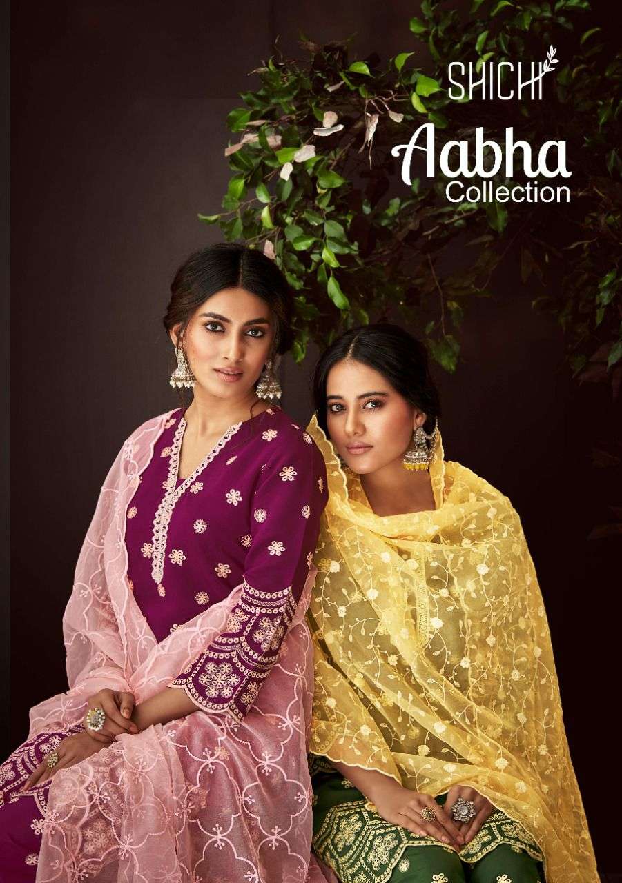 AABHA BY SHICHI 85 TO 90 SERIES BEAUTIFUL SHARARA SUITS COLORFUL STYLISH FANCY CASUAL WEAR & ETHNIC WEAR PURE VISCOSE DRESSES AT WHOLESALE PRICE