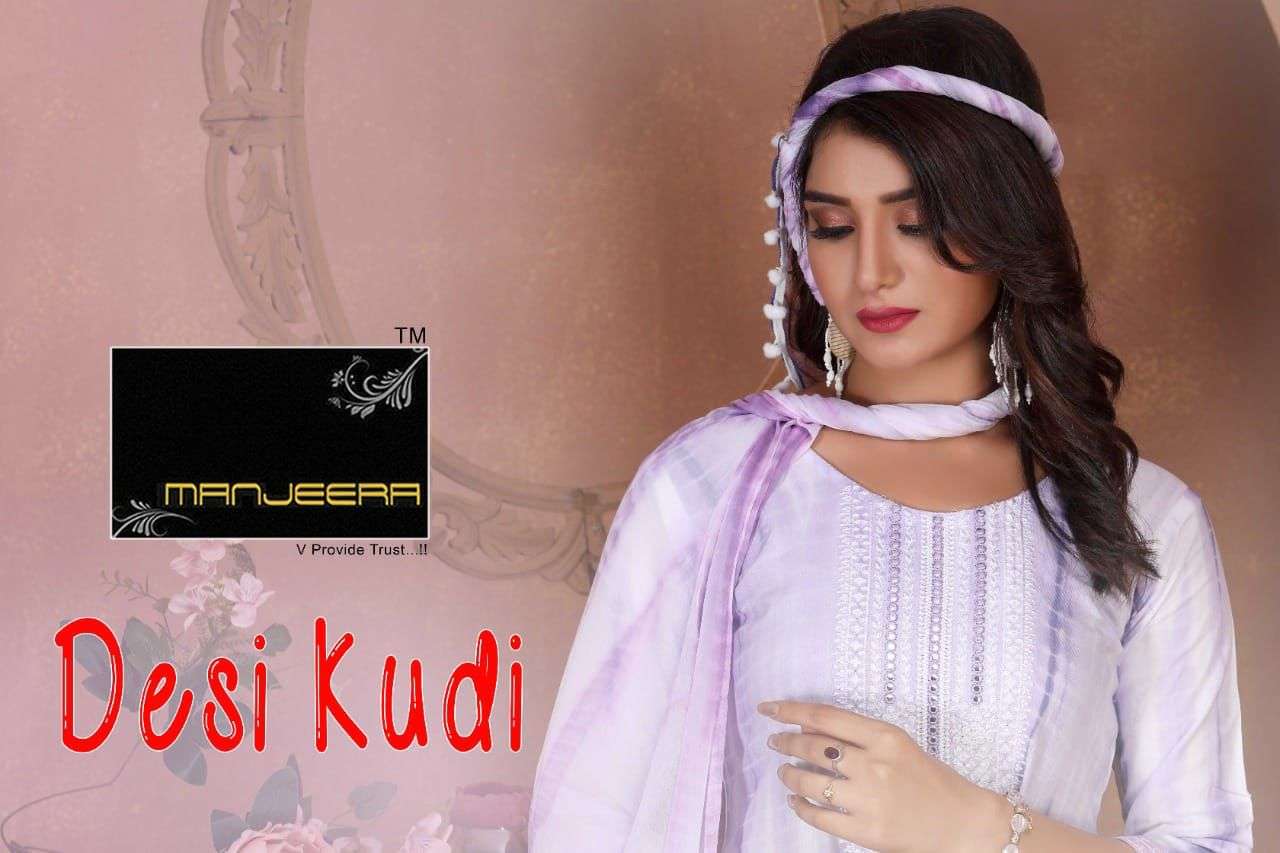DESI KUDI BY MANJEERA 101 TO 108 SERIES BEAUTIFUL PATIYALA SUITS COLORFUL STYLISH FANCY CASUAL WEAR & ETHNIC WEAR RAYON WITH WORK DRESSES AT WHOLESALE PRICE