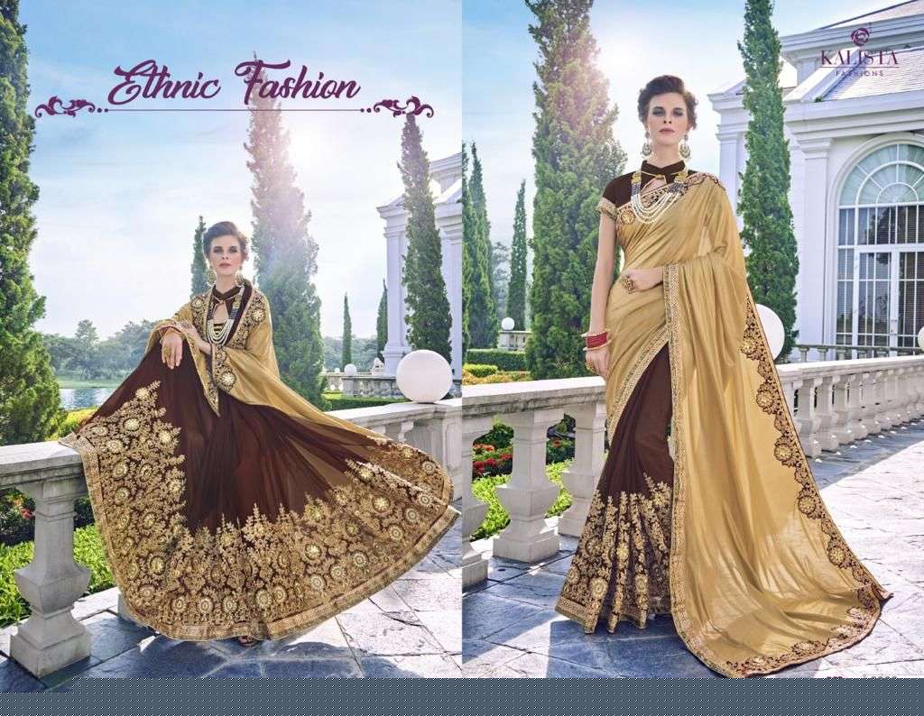 KALISTA SALE COLLECTION BY KALISTA FASHION INDIAN TRADITIONAL WEAR COLLECTION BEAUTIFUL STYLISH FANCY COLORFUL PARTY WEAR & OCCASIONAL WEAR FANCY SAREES AT WHOLESALE PRICE