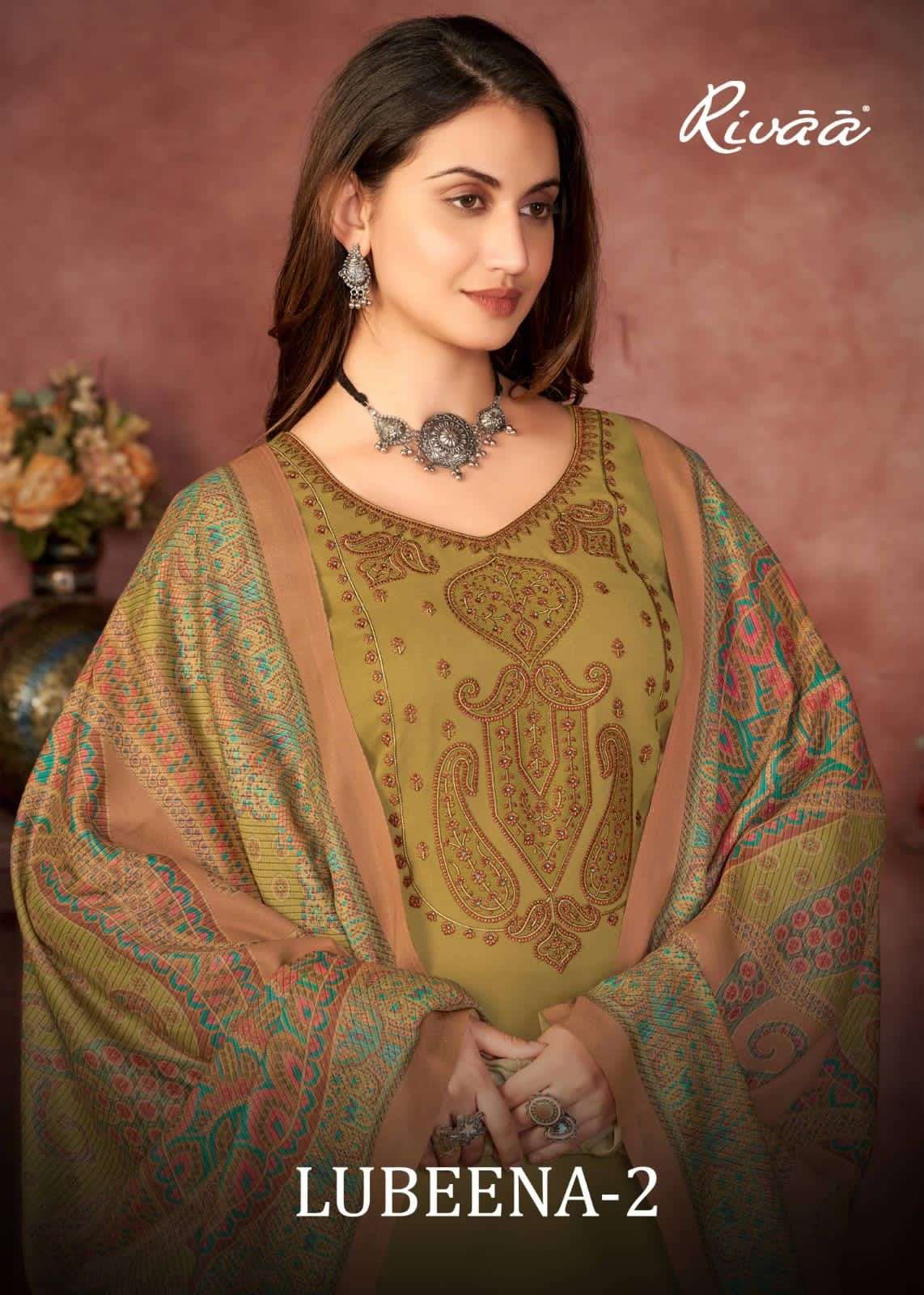 LUBEENA VOL-2 BY RIVAA 2772 TO 2778 SERIES FESTIVE SUITS BEAUTIFUL FANCY COLORFUL STYLISH PARTY WEAR & OCCASIONAL WEAR HEAVY PASHMINA EMBROIDERY DRESSES AT WHOLESALE PRICE