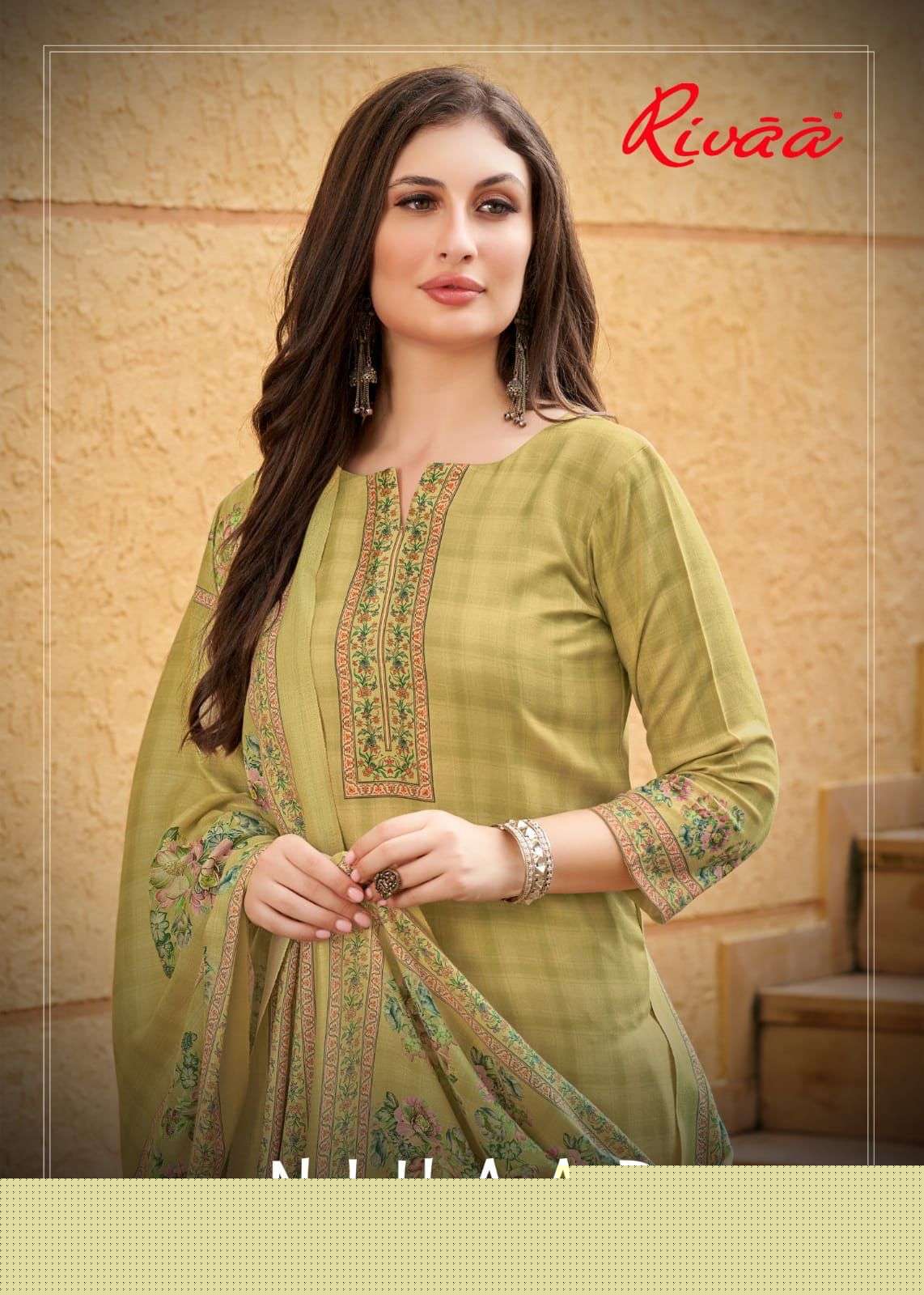 NIHAAR BY RIVAA 3636 TO 3642 SERIES BEAUTIFUL SUITS COLORFUL STYLISH FANCY CASUAL WEAR & ETHNIC WEAR PASHMINA DIGITAL PRINT DRESSES AT WHOLESALE PRICE