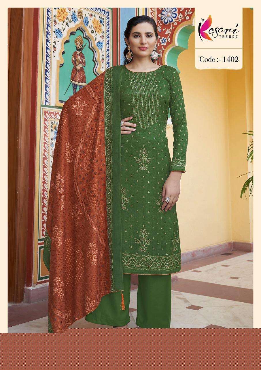 NIHAAR BY KESARI TRENDZ 1401 TO 1408 SERIES BEAUTIFUL WINTER COLLECTION PAKISATNI SUITS STYLISH FANCY COLORFUL CASUAL WEAR & ETHNIC WEAR PASHMINA PRINT WITH WORK DRESSES AT WHOLESALE PRICE