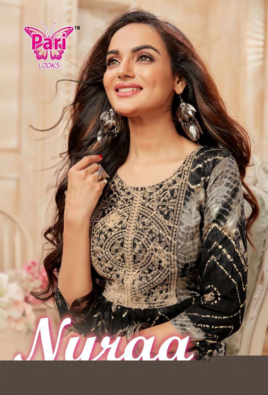 NYRAA BY PARI 101 TO 108 SERIES BEAUTIFUL STYLISH FANCY COLORFUL CASUAL WEAR & ETHNIC WEAR RAYON PRINTS KURTIS AT WHOLESALE PRICE