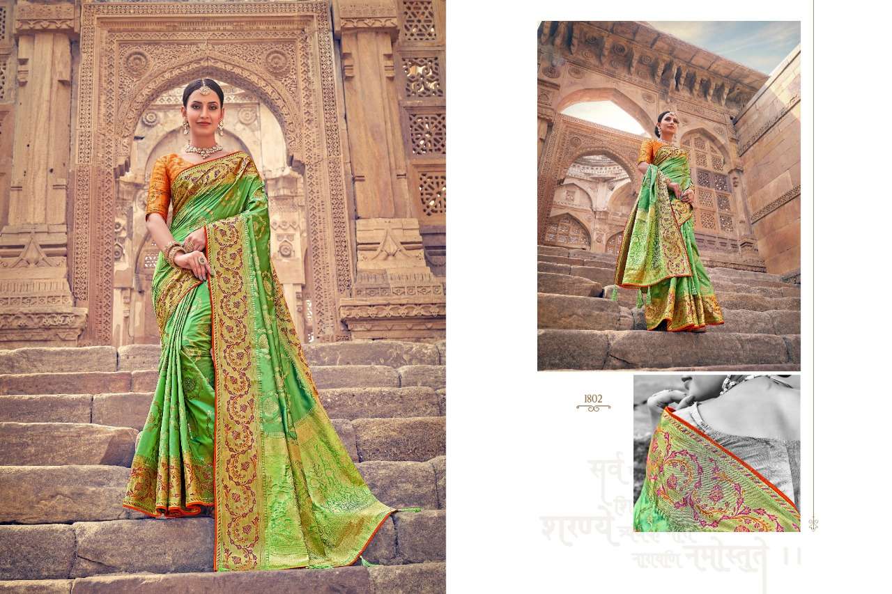 Prerana 1801 Series By Prerana 1801 To 1810 Series Indian Traditional Wear Collection Beautiful Stylish Fancy Colorful Party Wear & Occasional Wear Silk Sarees At Wholesale Price