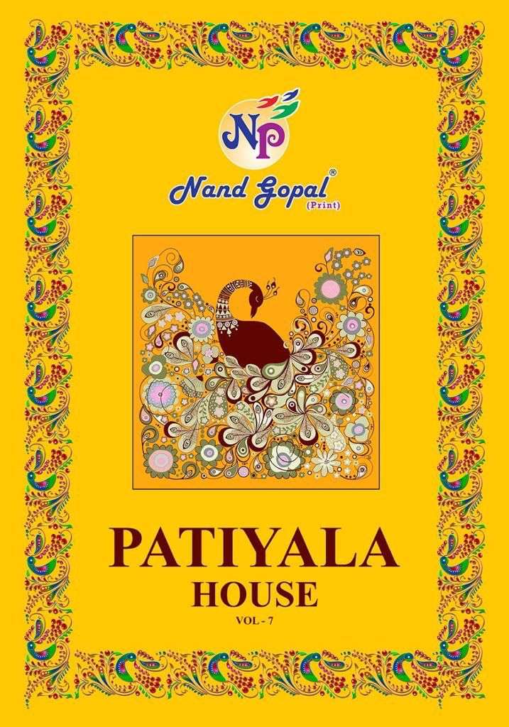 PATIYALA HOUSE VOL-7 BY NAND GOPAL PRINT 7001 TO 7012 SERIES DESIGNER SUITS BEAUTIFUL STYLISH FANCY COLORFUL PARTY WEAR & OCCASIONAL WEAR PURE COTTON DRESSES AT WHOLESALE PRICE