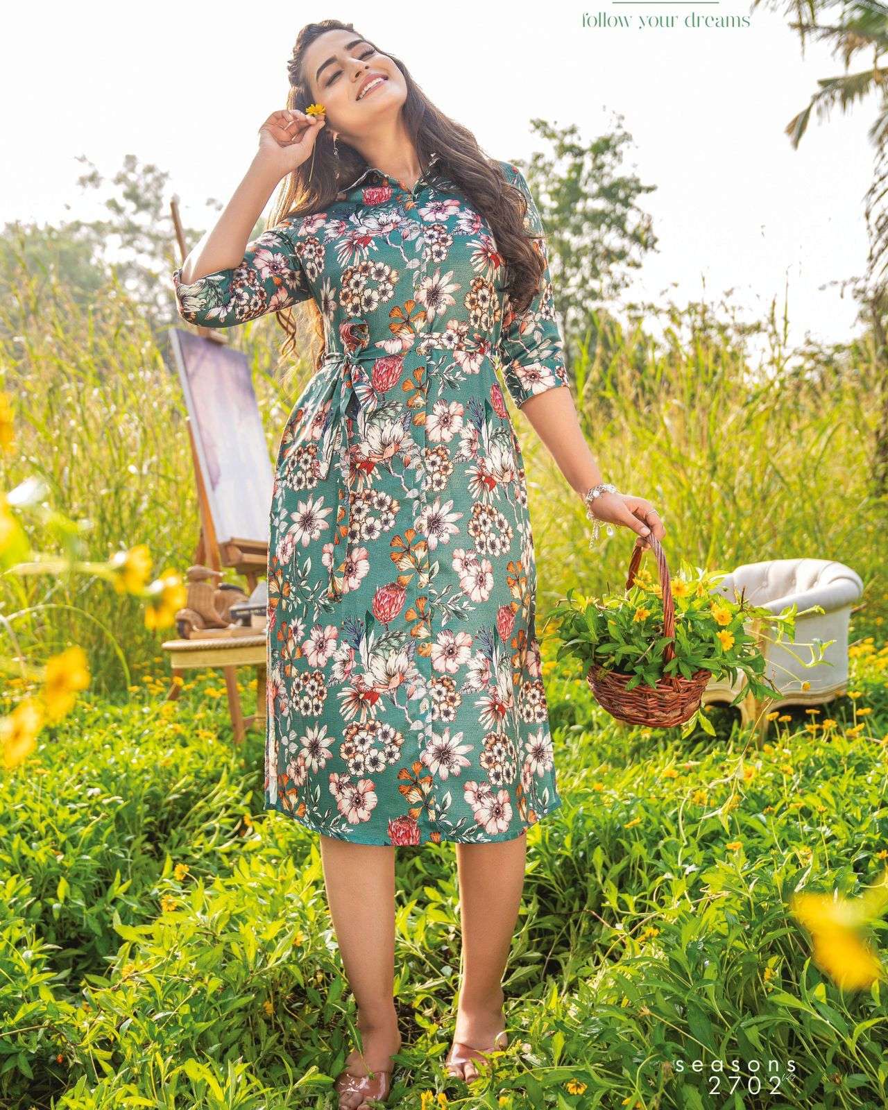Seasons Vol-2 By Af 2701 To 2706 Series Designer Stylish Fancy Colorful Beautiful Party Wear & Ethnic Wear Collection Pashmina Digital Print Kurtis At Wholesale Price