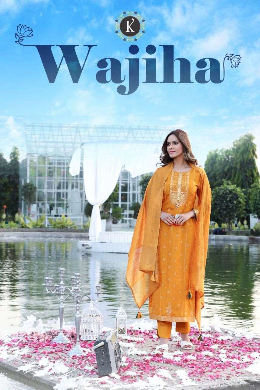 WAJIHA BY KALKI 1001 TO 1004 SERIES BEAUTIFUL FESTIVE SUITS COLORFUL STYLISH FANCY CASUAL WEAR & ETHNIC WEAR PURE VISCOSE SILK DRESSES AT WHOLESALE PRICE