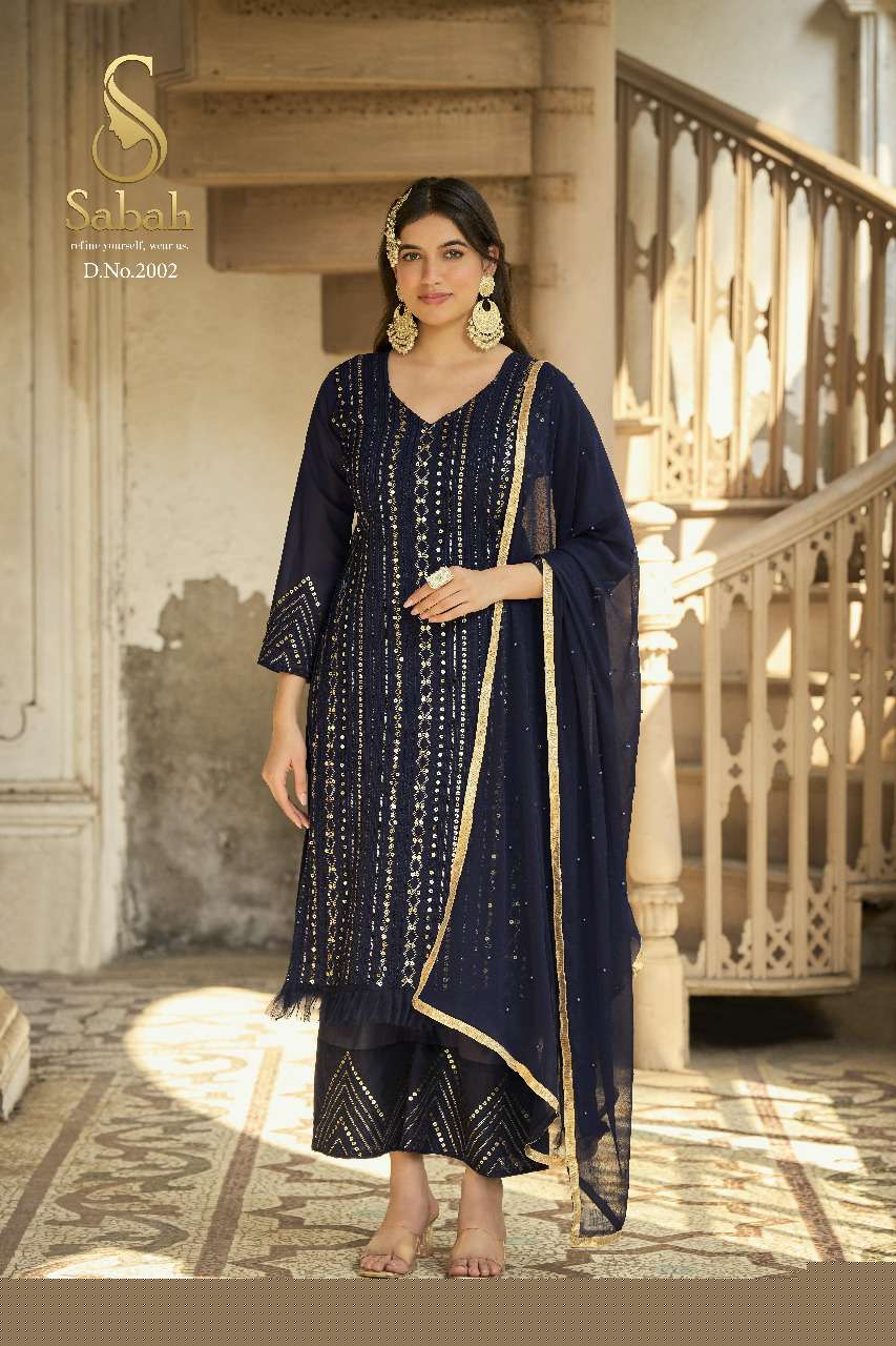 Begum By Sabah 2001 To 2005 Series Beautiful Stylish Suits Fancy Colorful Casual Wear & Ethnic Wear & Ready To Wear Heavy Faux Georgette Dresses At Wholesale Price