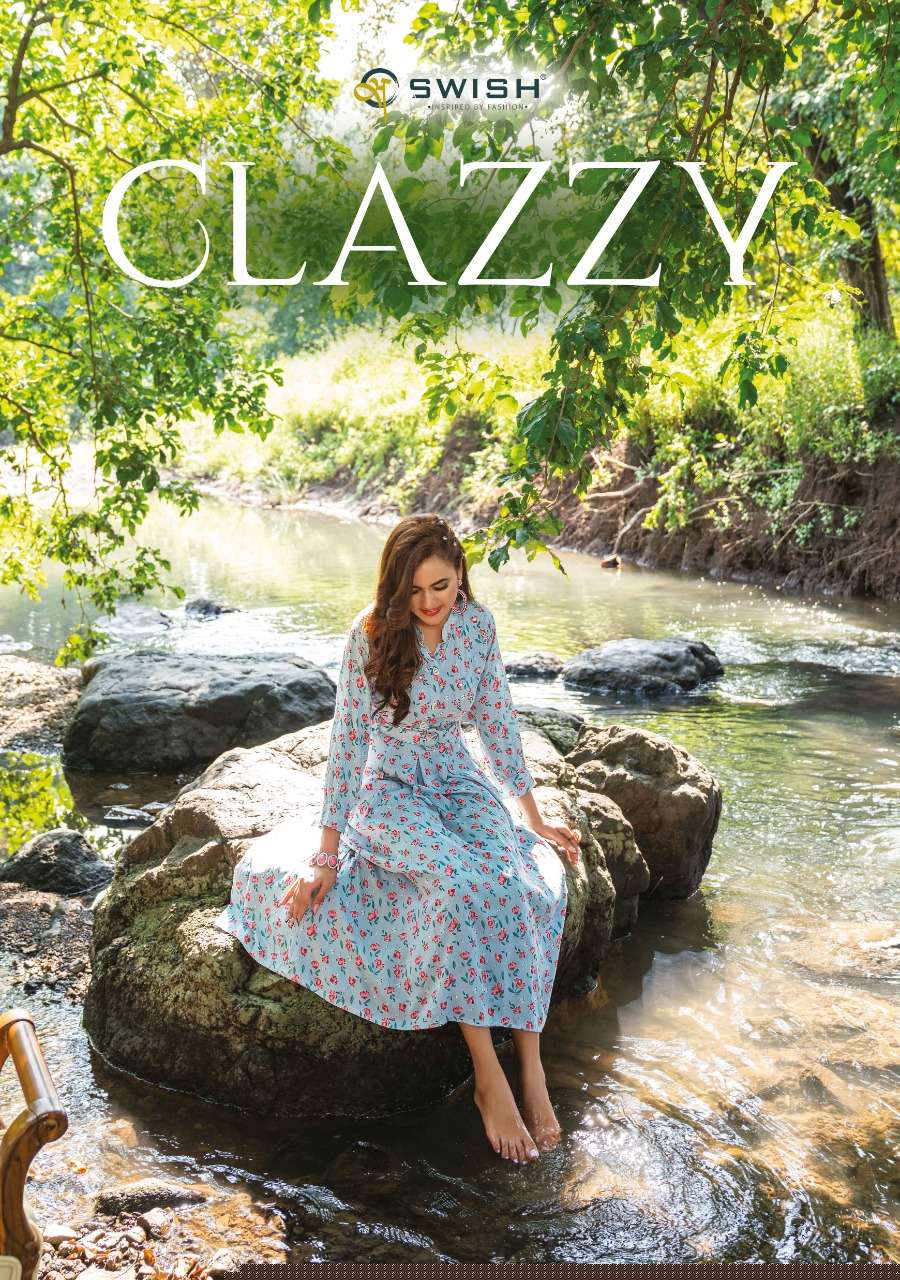 Clazzy By Swish 101 To 106 Series Designer Stylish Fancy Colorful Beautiful Party Wear & Ethnic Wear Collection Viscose Rayon Gown At Wholesale Price