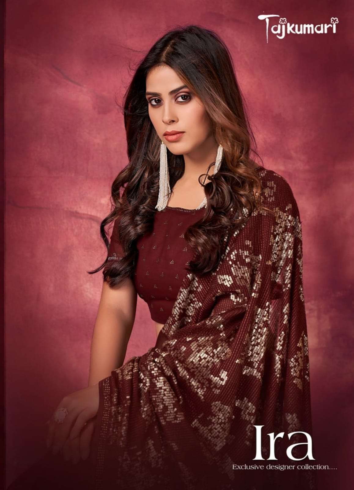 IRA BY TAJKUMARI 2101 TO 2108 SERIES INDIAN TRADITIONAL WEAR COLLECTION BEAUTIFUL STYLISH FANCY COLORFUL PARTY WEAR & OCCASIONAL WEAR PURE GEORGETTE SAREES AT WHOLESALE PRICE