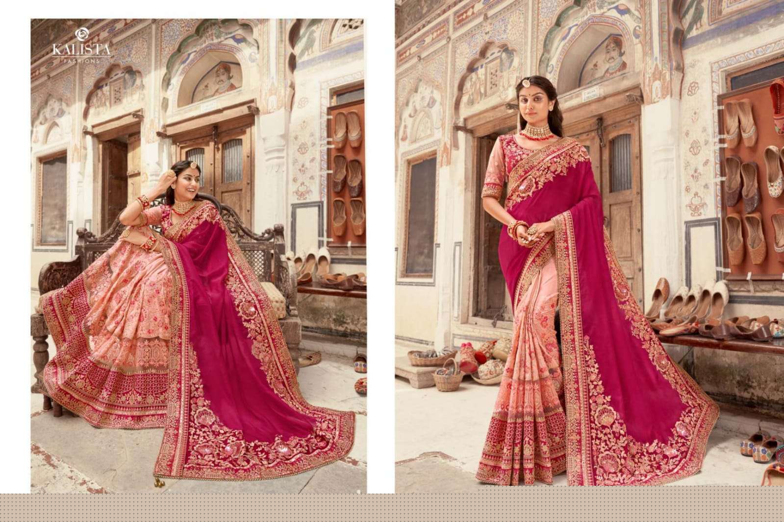 KHAWAAB VOL-20 BY KALISTA FASHION 7018 TO 7023 SERIES INDIAN TRADITIONAL WEAR COLLECTION BEAUTIFUL STYLISH FANCY COLORFUL PARTY WEAR & OCCASIONAL WEAR FANCY SAREES AT WHOLESALE PRICE