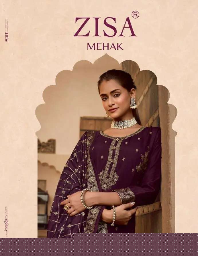 MEHAK BY ZISA 14061 TO 14064 SERIES BEAUTIFUL SUITS COLORFUL STYLISH FANCY CASUAL WEAR & ETHNIC WEAR DOLA JAQUARD DRESSES AT WHOLESALE PRICE