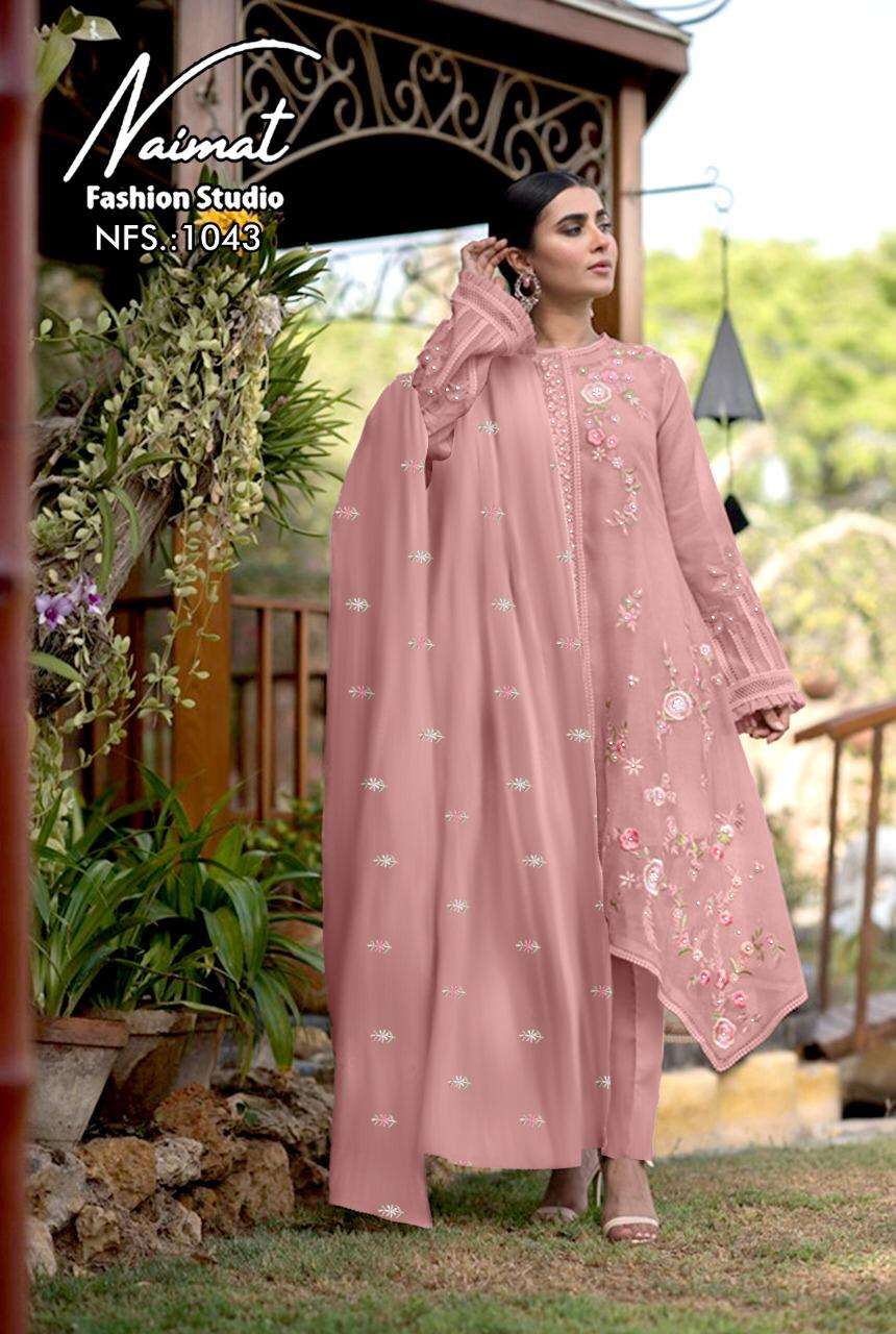 NAIMAT-1043 COLOURS BY NAIMAT FASHION STUDIO 1043-A TO 1043-C SERIES PAKISTANI SUITS BEAUTIFUL FANCY COLORFUL STYLISH PARTY WEAR & OCCASIONAL WEAR PURE GEORGETTE EMBROIDERED DRESSES AT WHOLESALE PRICE
