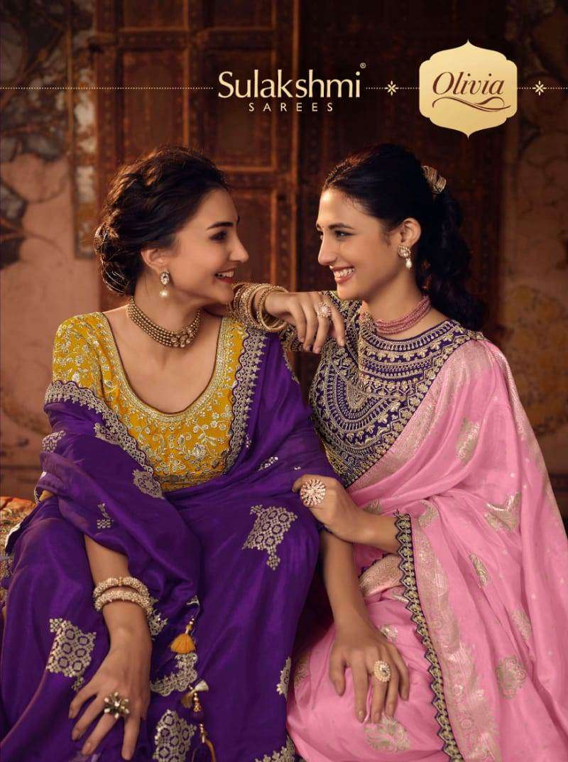 Olivia By Sulakshmi 7801 To 7812 Series Indian Traditional Wear Collection Beautiful Stylish Fancy Colorful Party Wear & Occasional Wear Georgette Sarees At Wholesale Price