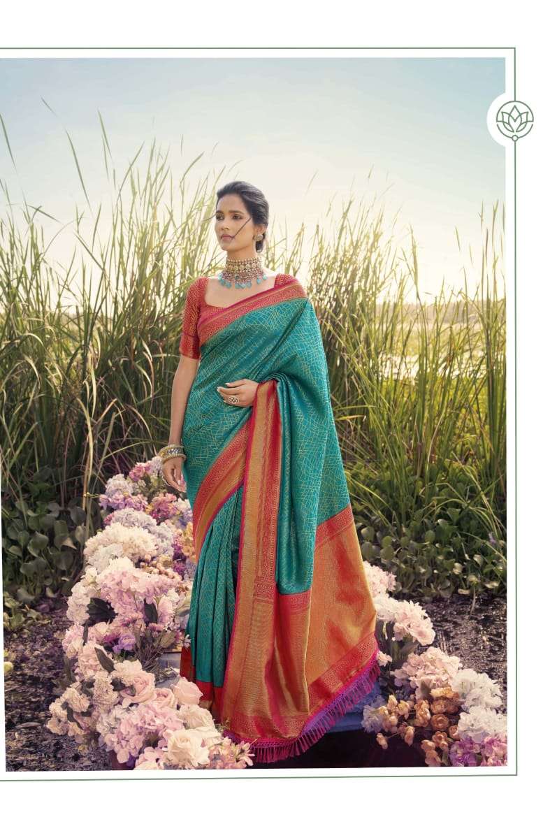 Parampara Vol-3 By Pankh Creation 3301 To 3313 Series Indian Traditional Wear Collection Beautiful Stylish Fancy Colorful Party Wear & Occasional Wear Kanjivaram Silk Sarees At Wholesale Price