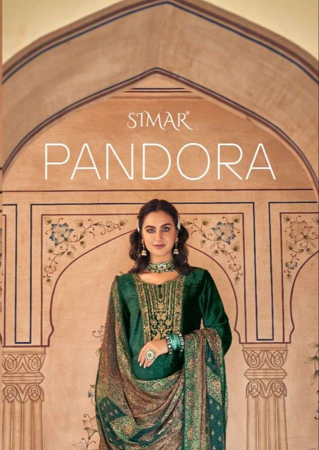 PANDORA BY GLOSSY 945 TO 950 SERIES BEAUTIFUL SUITS COLORFUL STYLISH FANCY CASUAL WEAR & ETHNIC WEAR VISCOSE VELVET DRESSES AT WHOLESALE PRICE