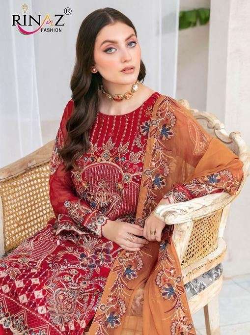RAMSHA VOL-21 BY RINAZ FASHION 53001 TO 53003 SERIES BEAUTIFUL STYLISH PAKISTANI SUITS FANCY COLORFUL CASUAL WEAR & ETHNIC WEAR & READY TO WEAR FAUX GEORGETTE EMBROIDERY DRESSES AT WHOLESALE PRICE