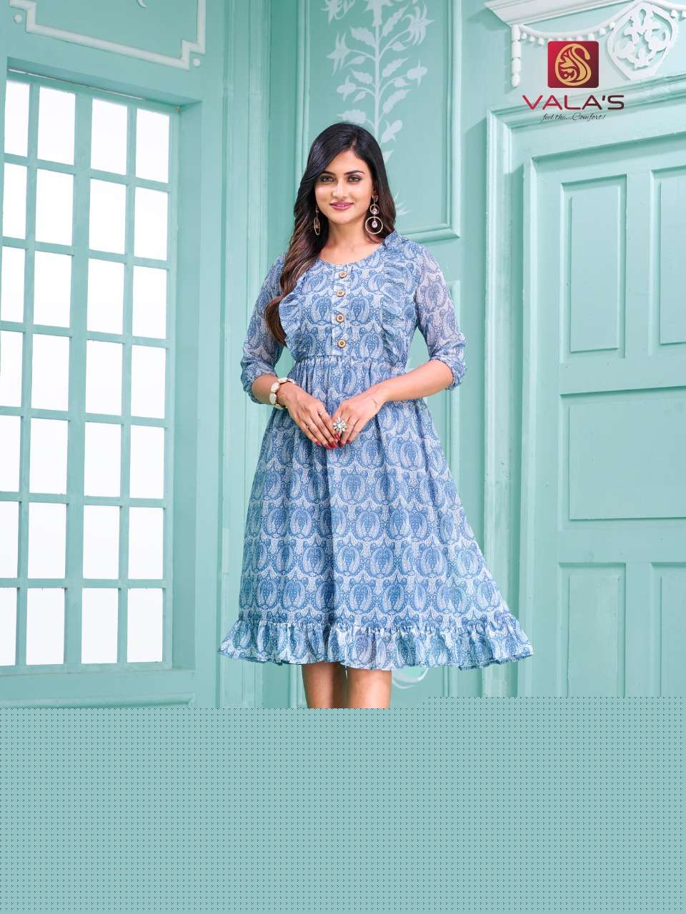 STYLE VOL-7 BY VALAS 01 TO 06 SERIES DESIGNER STYLISH FANCY COLORFUL BEAUTIFUL PARTY WEAR & ETHNIC WEAR COLLECTION GEORGETTE KURTIS AT WHOLESALE PRICE