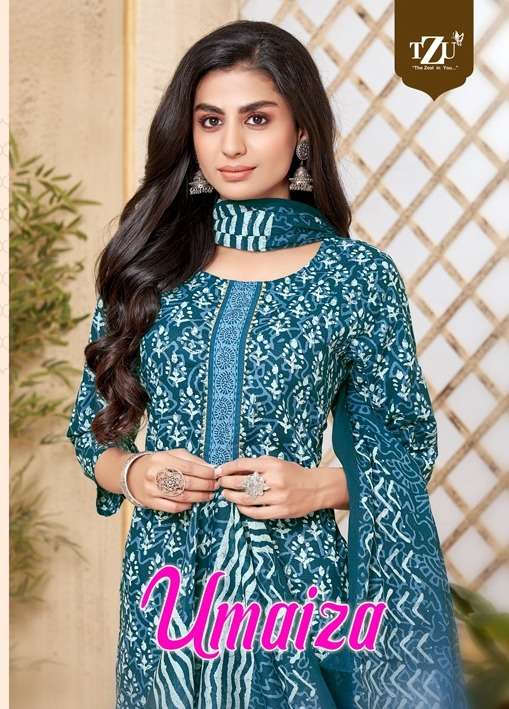 Umaiza By Tzu 1001 To 1008 Series Festive Traditional Wear Collection Beautiful Stylish Fancy Colorful Party Wear & Occasional Wear Dresses With Mal Mal Dupatta At Wholesale Price