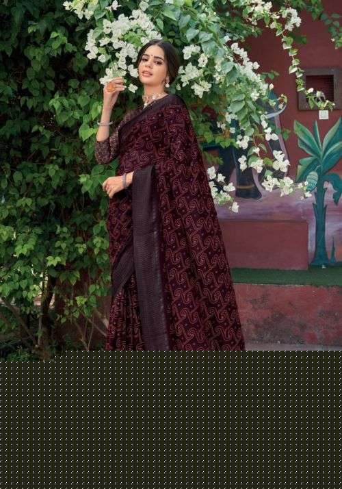 VEDA BY KASHVI CREATION 1001 TO 1010 SERIES INDIAN TRADITIONAL BEAUTIFUL STYLISH DESIGNER BANARASI SILK JACQUARD EMBROIDERED PARTY WEAR PURE GEORGETTE SAREES AT WHOLESALE PRICE