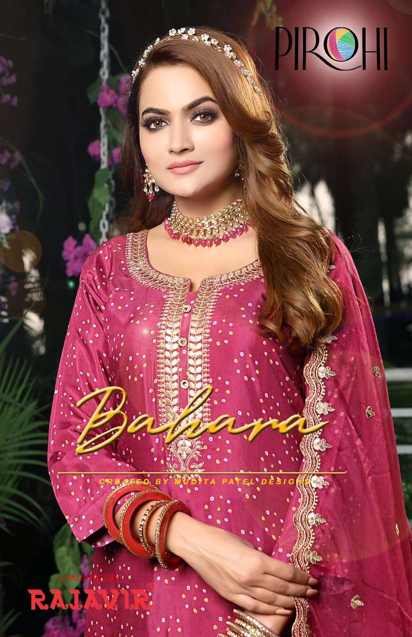 Bahara By Pirohi 6930 To 6933 Series Suits Beautiful Fancy Colorful Stylish Party Wear & Occasional Wear Pure Muslin Dresses At Wholesale Price