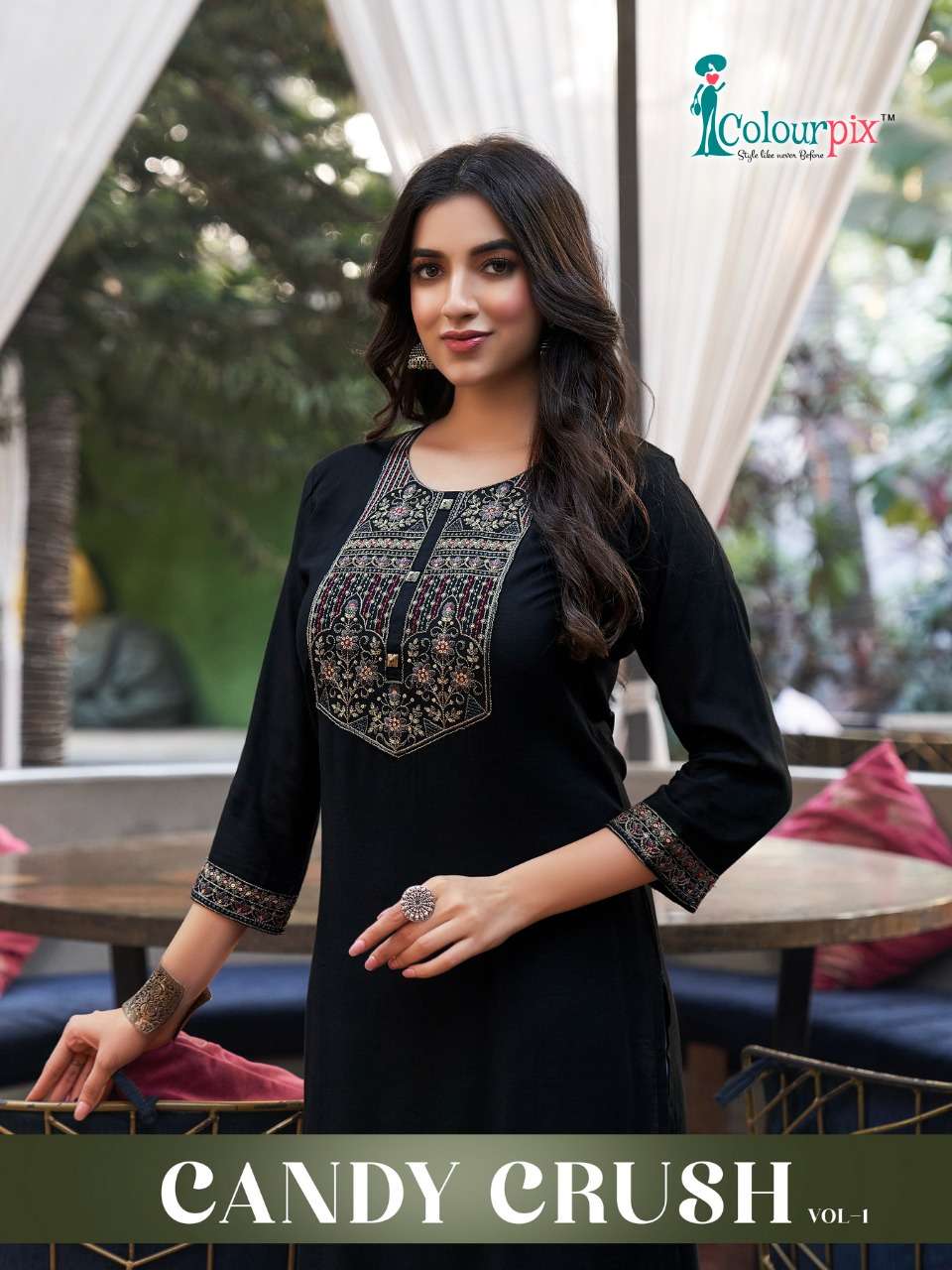 CANDY CRUSH VOL-1 BY COLOURPIX 1001 TO 1006 SERIES BEAUTIFUL STYLISH FANCY COLORFUL CASUAL WEAR & ETHNIC WEAR RAYON SLUB KURTIS AT WHOLESALE PRICE