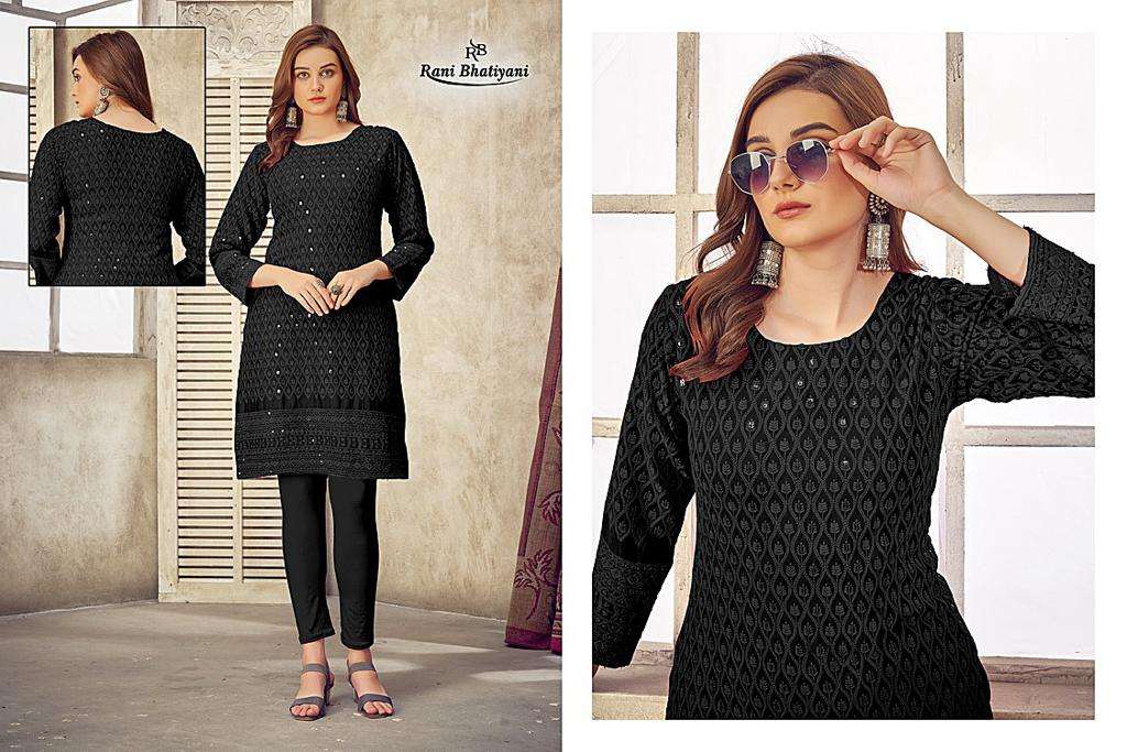 CHIKANKUDI BY RANI BHATIYANI 01 TO 08 SERIES DESIGNER STYLISH FANCY COLORFUL BEAUTIFUL PARTY WEAR & ETHNIC WEAR COLLECTION RAYON KURTIS AT WHOLESALE PRICE