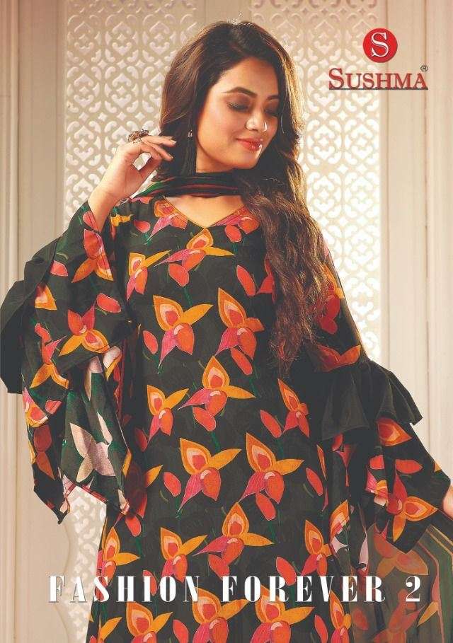FASHION FOREVER VOL-2 BY SUSHMA 1208 TO 1212 SERIES BEAUTIFUL STYLISH PAKISATNI SUITS FANCY COLORFUL CASUAL WEAR & ETHNIC WEAR & READY TO WEAR FANCY DRESSES AT WHOLESALE PRICE