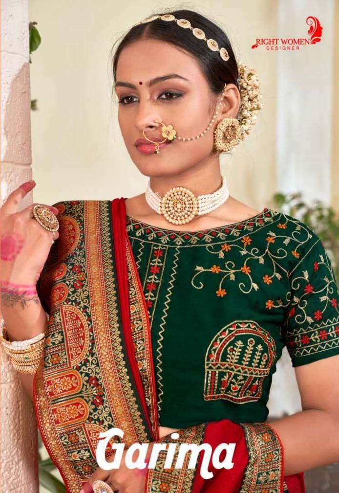 Garima By Right Women 81761 To 81768 Series Indian Traditional Wear Collection Beautiful Stylish Fancy Colorful Party Wear & Occasional Wear Vichitra Sarees At Wholesale Price