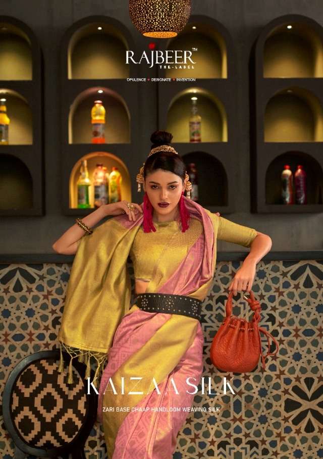 Kaizaa Silk By Rajbeer 4001 To 4006 Series Indian Traditional Wear Collection Beautiful Stylish Fancy Colorful Party Wear & Occasional Wear Handloom Silk Sarees At Wholesale Price