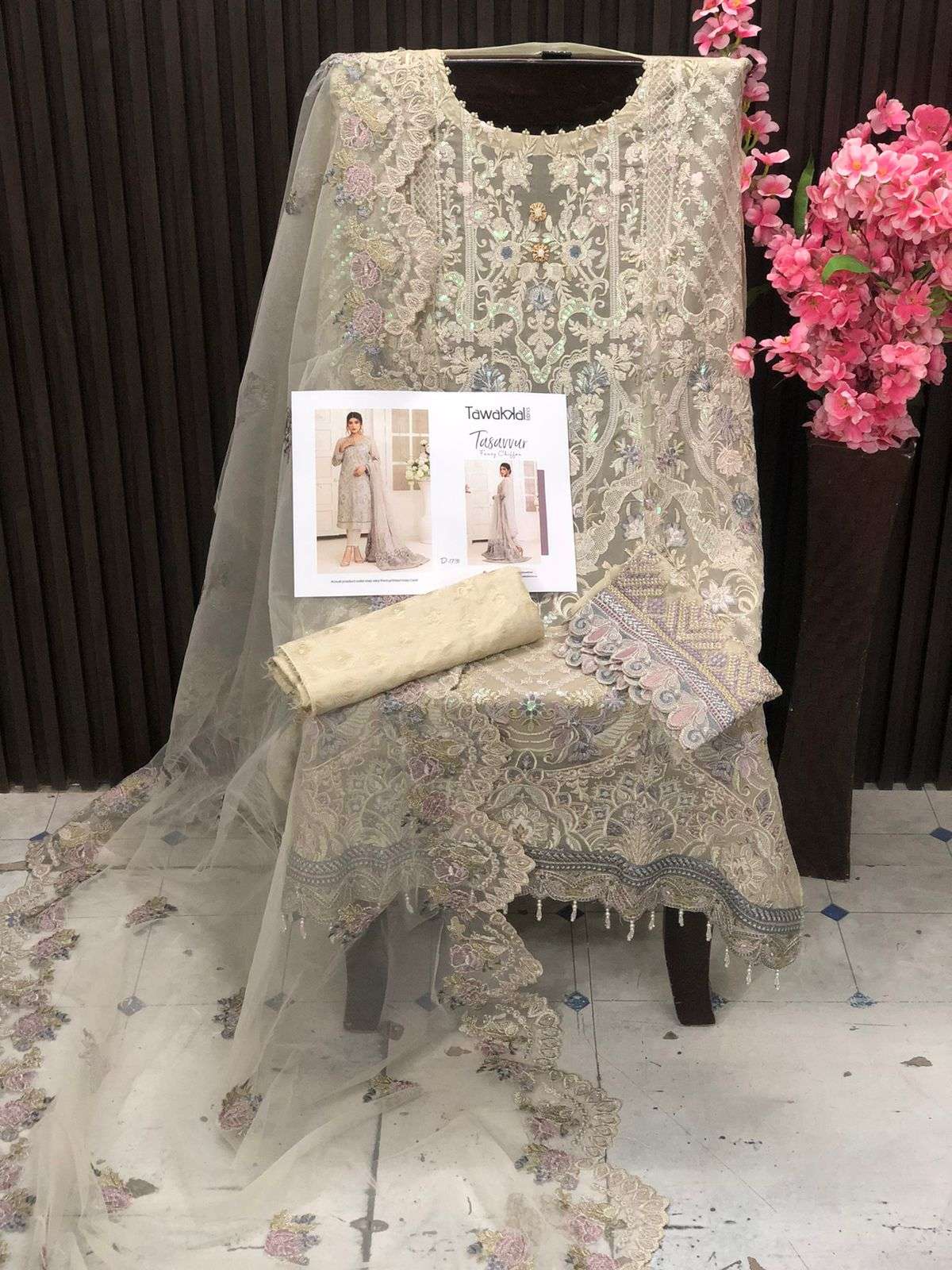 ORIGINAL PAKISTANI TASAVVUR BY FASHID WHOLESALE 01 TO 11 SERIES BEAUTIFUL PAKISTANI SUITS COLORFUL STYLISH FANCY CASUAL WEAR & ETHNIC WEAR CHIFFON/NET DRESSES AT WHOLESALE PRICE