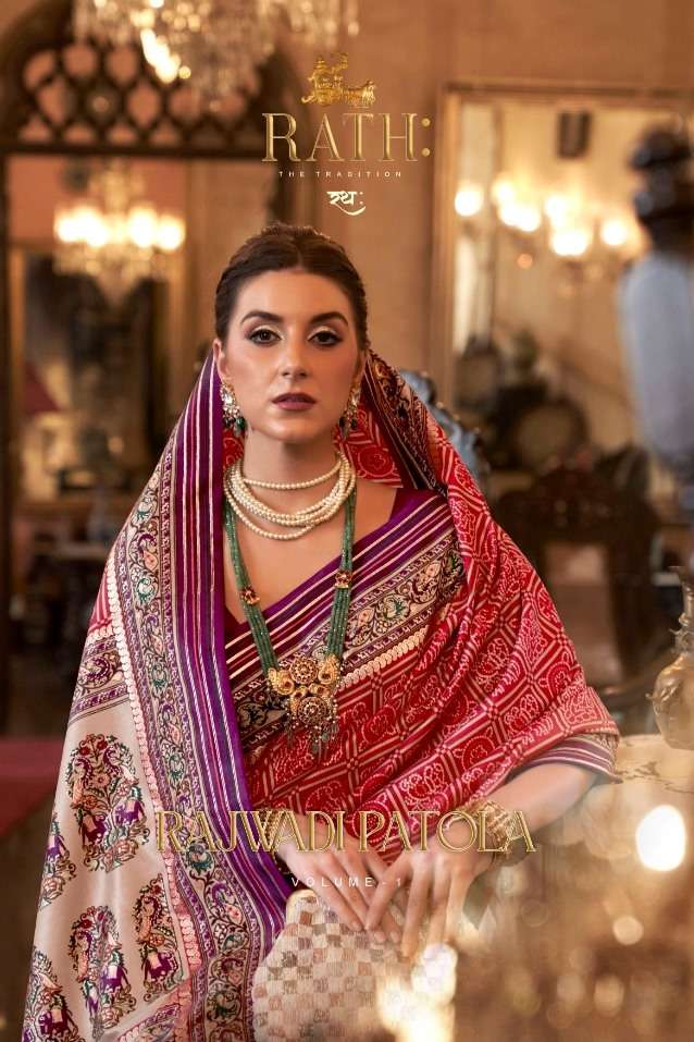 Rajwadi Patola By Rath 1100 To 1105 Series Indian Traditional Wear Collection Beautiful Stylish Fancy Colorful Party Wear & Occasional Wear Patola Sarees At Wholesale Price
