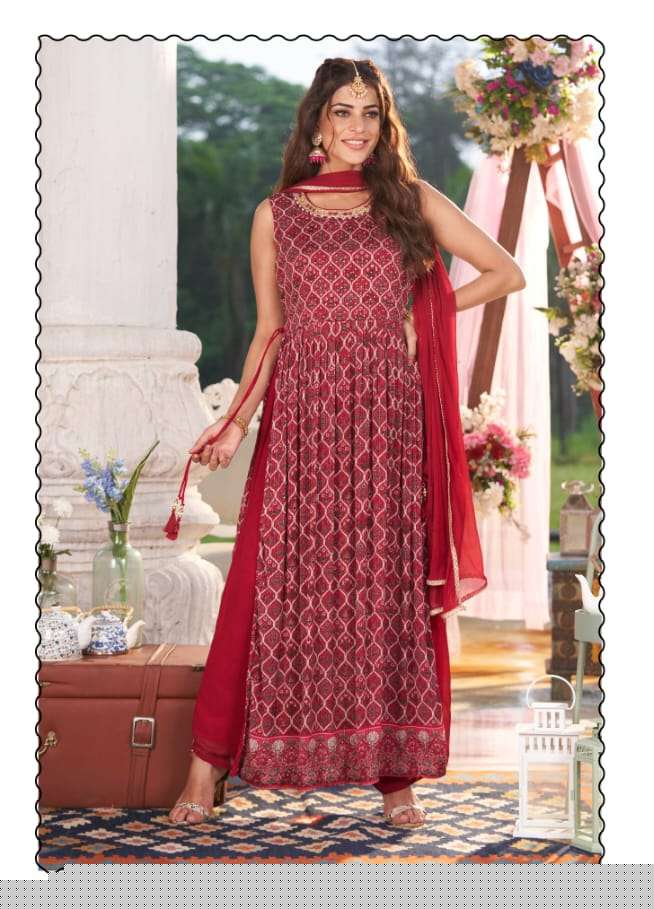 SHANAYA BY TATTVA 01 TO 04 SERIES BEAUTIFUL SUITS STYLISH FANCY COLORFUL PARTY WEAR & OCCASIONAL WEAR PURE VISCOSE GEORGETTE EMBROIDERED DRESSES AT WHOLESALE PRICE