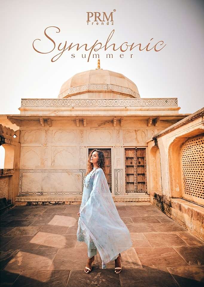 SYMPHONIC SUMMER BY PRM TRENDZ 1001 TO 1006 SERIES DESIGNER FESTIVE SUITS COLLECTION BEAUTIFUL STYLISH FANCY COLORFUL PARTY WEAR & OCCASIONAL WEAR PURE JAM COTTON EMBROIDERED DRESSES AT WHOLESALE PRICE