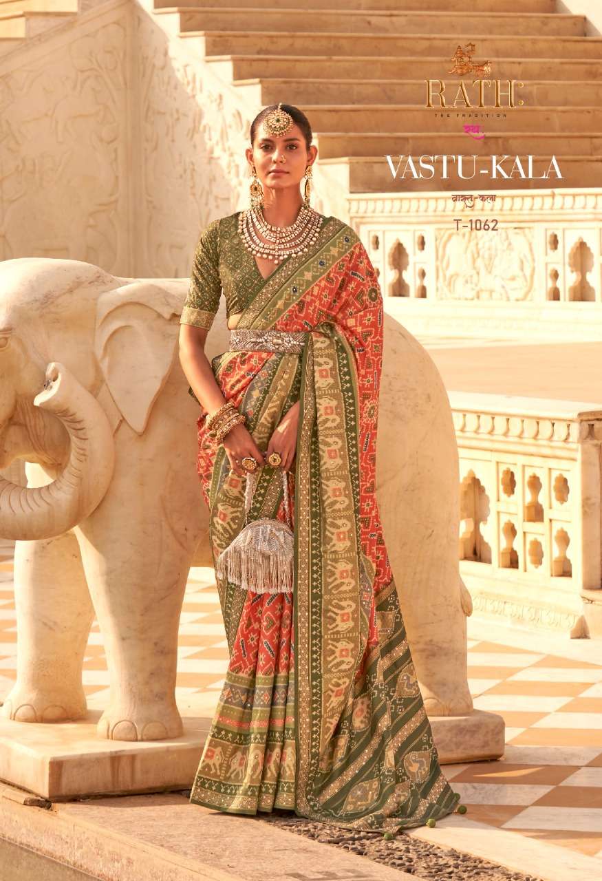 Vastu Kala By Rath 1061 To 1069 Series Indian Traditional Wear Collection Beautiful Stylish Fancy Colorful Party Wear & Occasional Wear Patola Silk Sarees At Wholesale Price