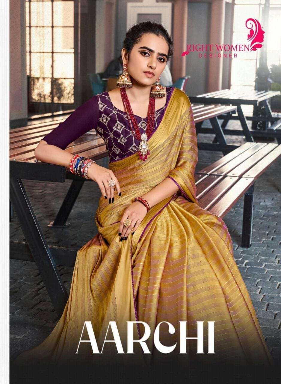 Aarchi By Right Women 81291 To 81298 Series Indian Traditional Wear Collection Beautiful Stylish Fancy Colorful Party Wear & Occasional Wear Two Tone Satin Sarees At Wholesale Price