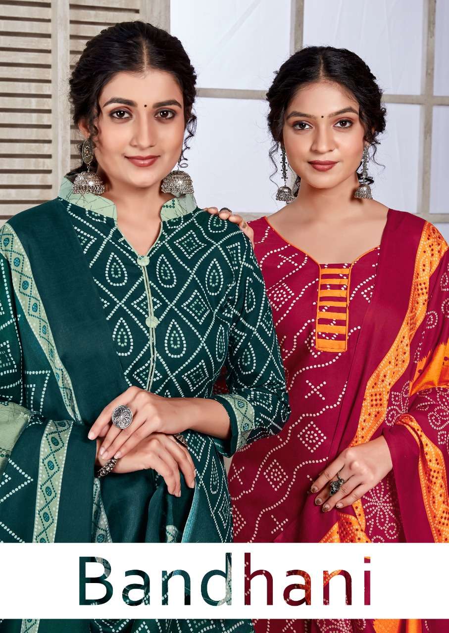 BANDHANI BY SKT SUITS 1001 TO 1012 SERIES BEAUTIFUL FESTIVE SUITS COLORFUL STYLISH FANCY CASUAL WEAR & ETHNIC WEAR SOFT COTTON PRINT DRESSES AT WHOLESALE PRICE