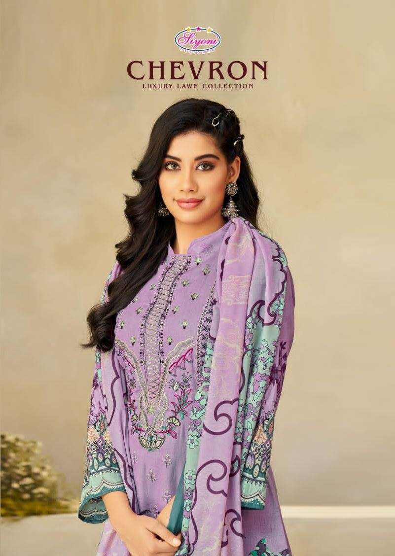 Chevron By Siyoni 54001 To 54008 Series Beautiful Suits Colorful Stylish Fancy Casual Wear & Ethnic Wear Pure Lawn Digital Print Dresses At Wholesale Price