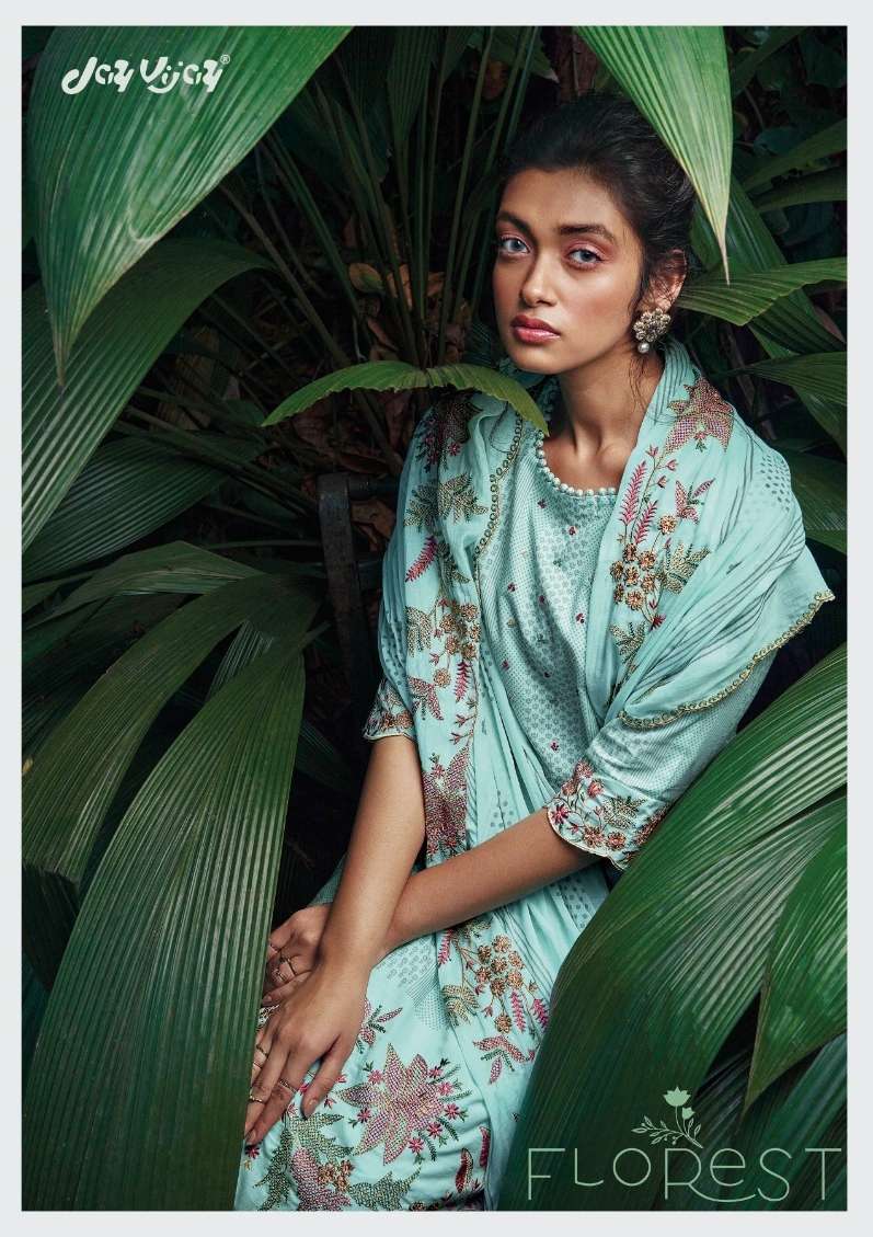 FLOREST BY JAY VIJAY PRINTS 7761 TO 7768 SERIES FESTIVE SUITS BEAUTIFUL FANCY COLORFUL STYLISH PARTY WEAR & OCCASIONAL WEAR PURE COTTON PRINT EMBROIDERY DRESSES AT WHOLESALE PRICE