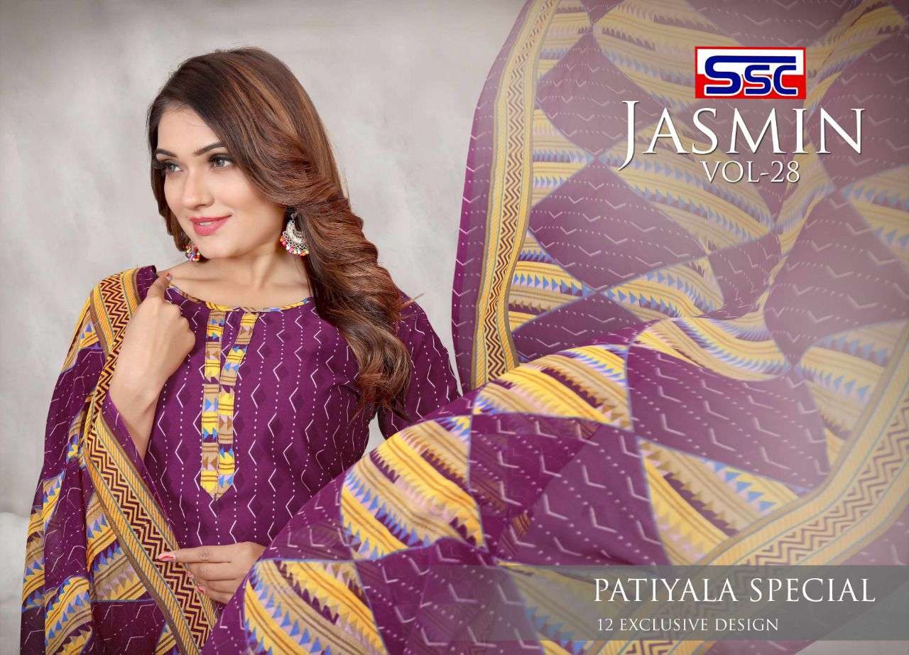 JASMIN VOL-28 BY SHREE SHANTI CREATION 1001 TO 1012 SERIES INDIAN SUITS BEAUTIFUL FANCY COLORFUL STYLISH PARTY WEAR & OCCASIONAL WEAR HEAVY MICRO PRINT DRESSES AT WHOLESALE PRICE