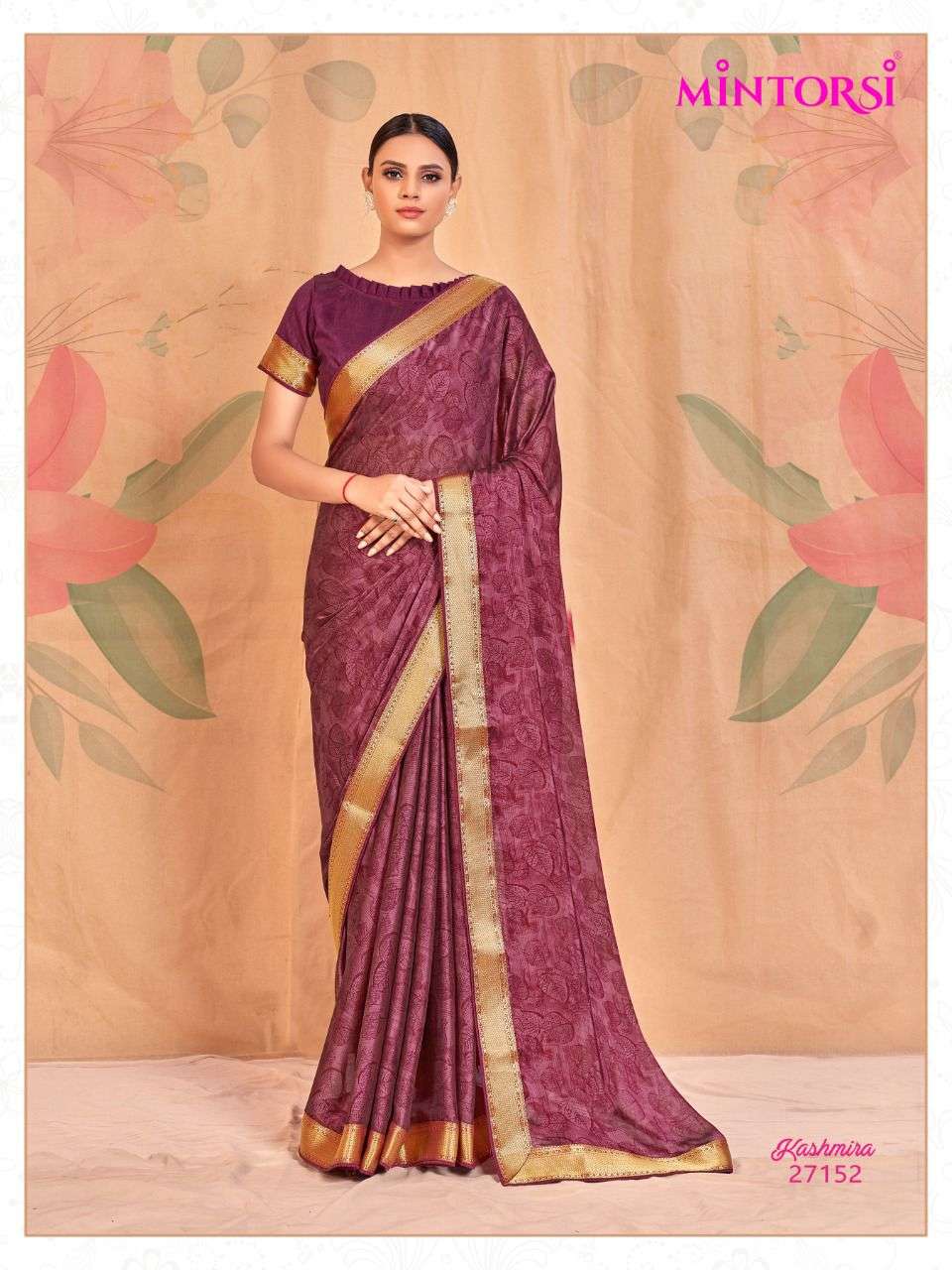 Kashmira By Mintorsi 27151 To 27158 Series Indian Traditional Wear Collection Beautiful Stylish Fancy Colorful Party Wear & Occasional Wear Chiffon Sarees At Wholesale Price