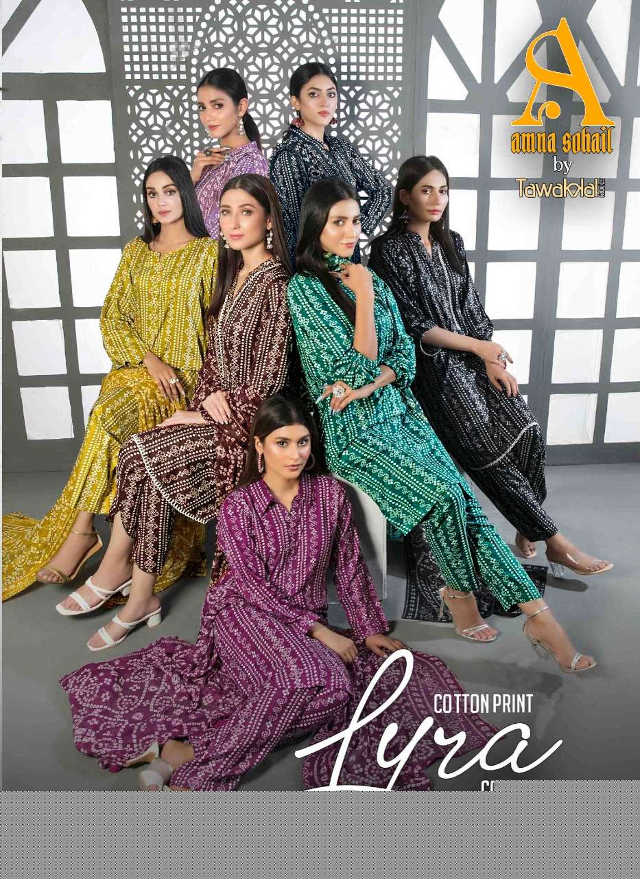 Lyra By Tawakkal Fab 7001 To 7007 Series Indian Suits Beautiful Fancy Colorful Stylish Party Wear & Occasional Wear Pure Cotton Digital Print Dresses At Wholesale Price