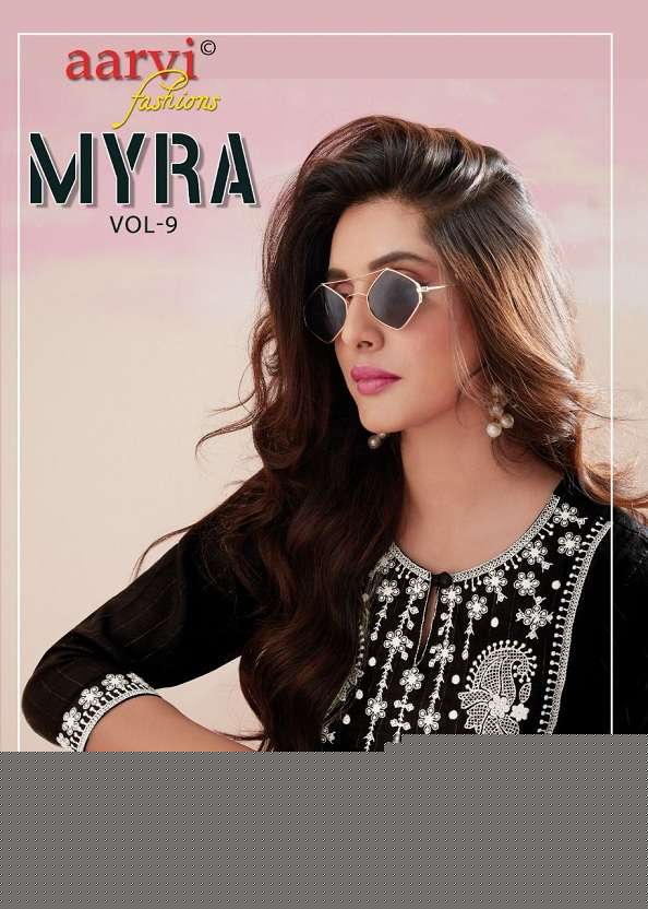MYRA VOL-9 BY AARVI FASHION 6087 TO 6091 SERIES BEAUTIFUL STYLISH FANCY COLORFUL CASUAL WEAR & ETHNIC WEAR RAYON SLUB GOWNS AT WHOLESALE PRICE