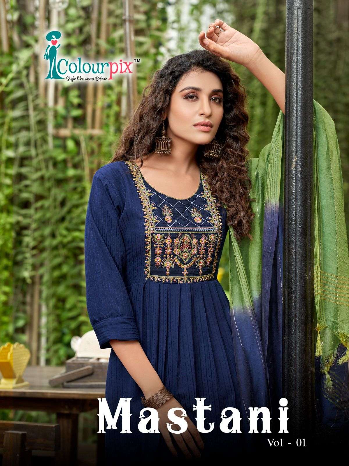 MASTANI VOL-1 BY COLOURPIX 1001 TO 1006 SERIES FESTIVE SUITS BEAUTIFUL FANCY COLORFUL STYLISH PARTY WEAR & OCCASIONAL WEAR VISCOSE RAYON DRESSES AT WHOLESALE PRICE